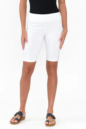 Marlo White Side Split Shorts