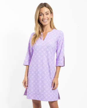 Megan Dress - Star Lattice Lilac