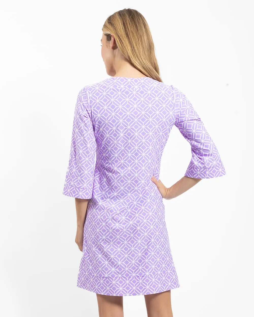 Megan Dress - Star Lattice Lilac