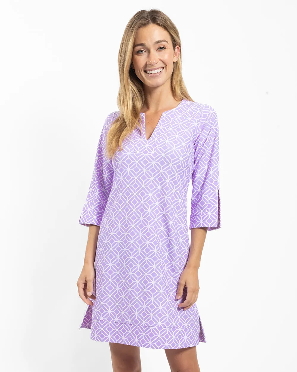 Megan Dress - Star Lattice Lilac