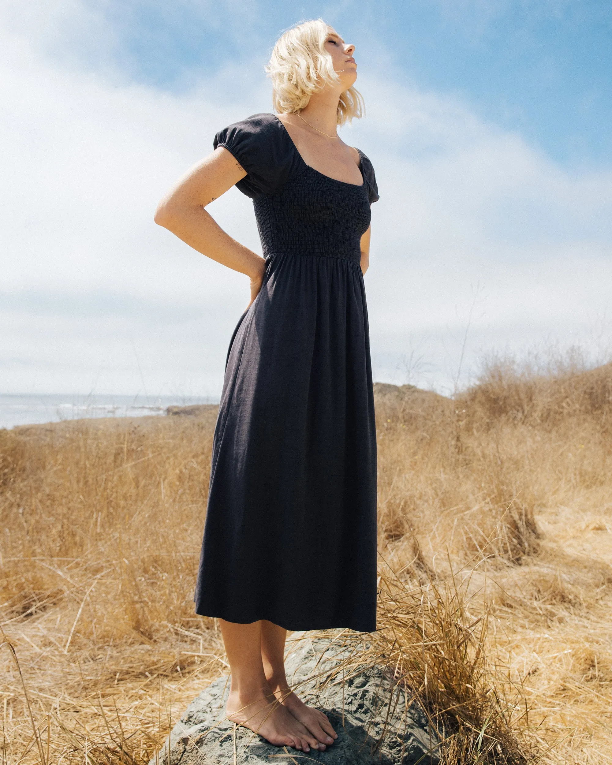 Midnight Sky Midi Dress - Black Sands