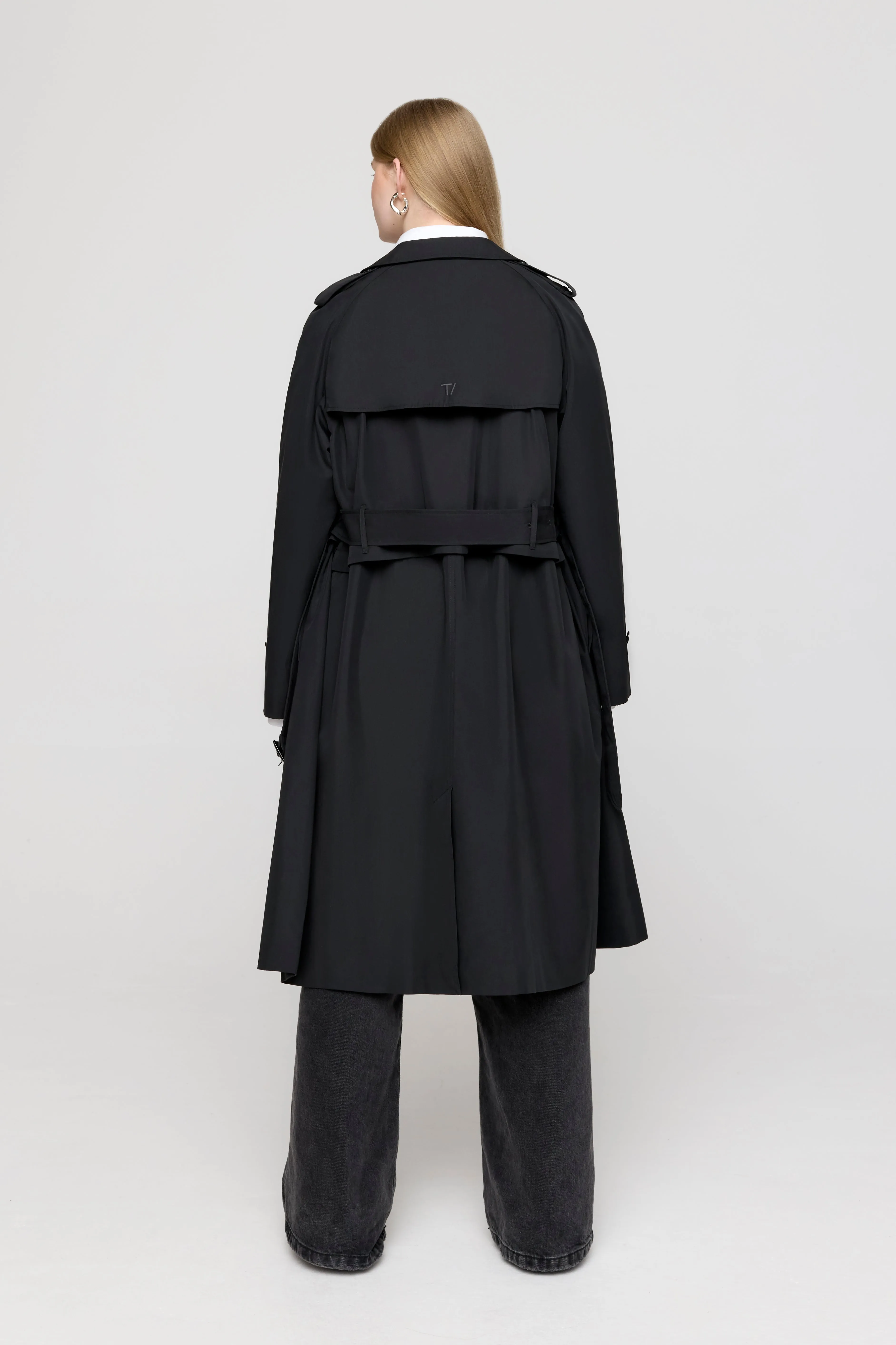 Multiway Belted Trench Coat - Black