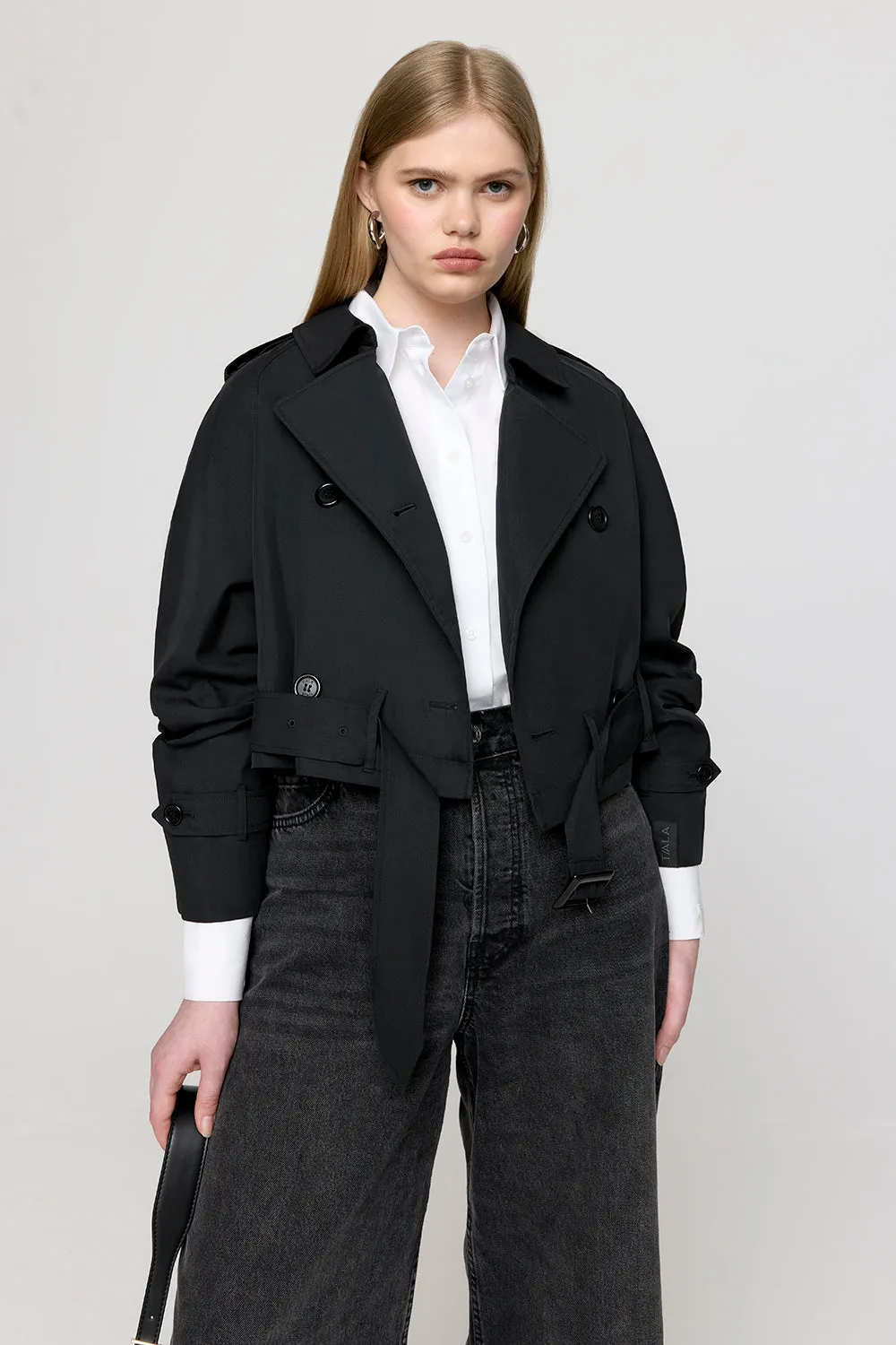 Multiway Belted Trench Coat - Black