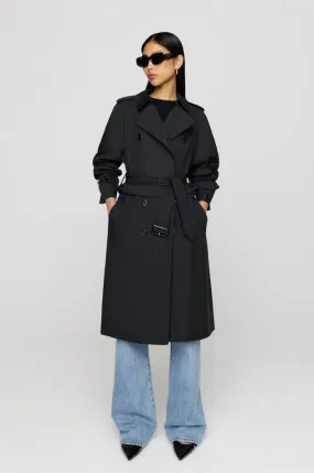 Multiway Belted Trench Coat - Black