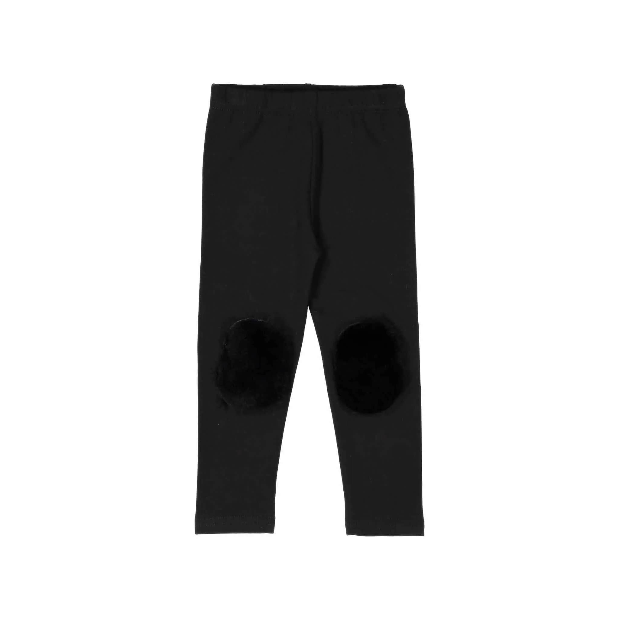 Noggi Black Fur Patch Leggings