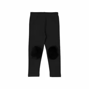 Noggi Black Fur Patch Leggings