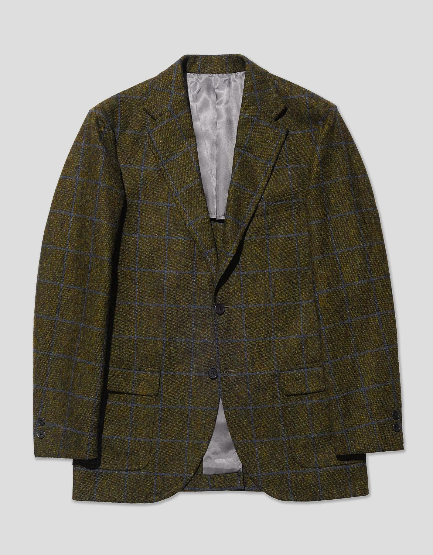 OLIVE DONEGAL WITH BLUE PANE SPORT COAT