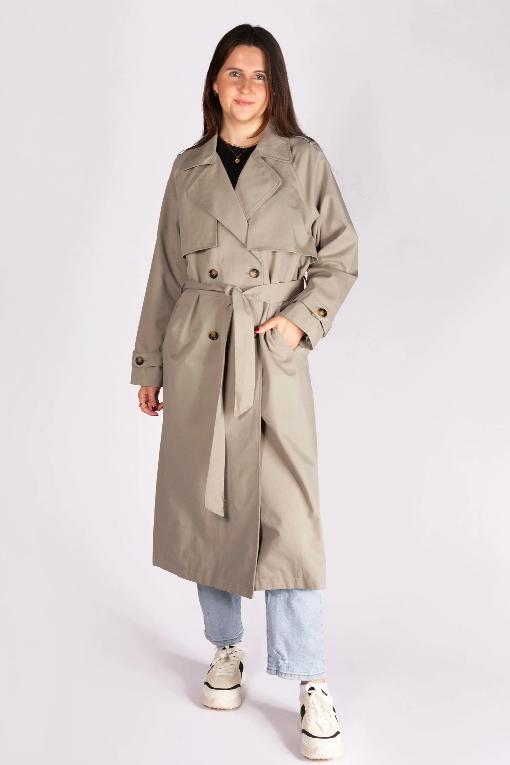 Olive Full Length Trench Coat - FINAL SALE