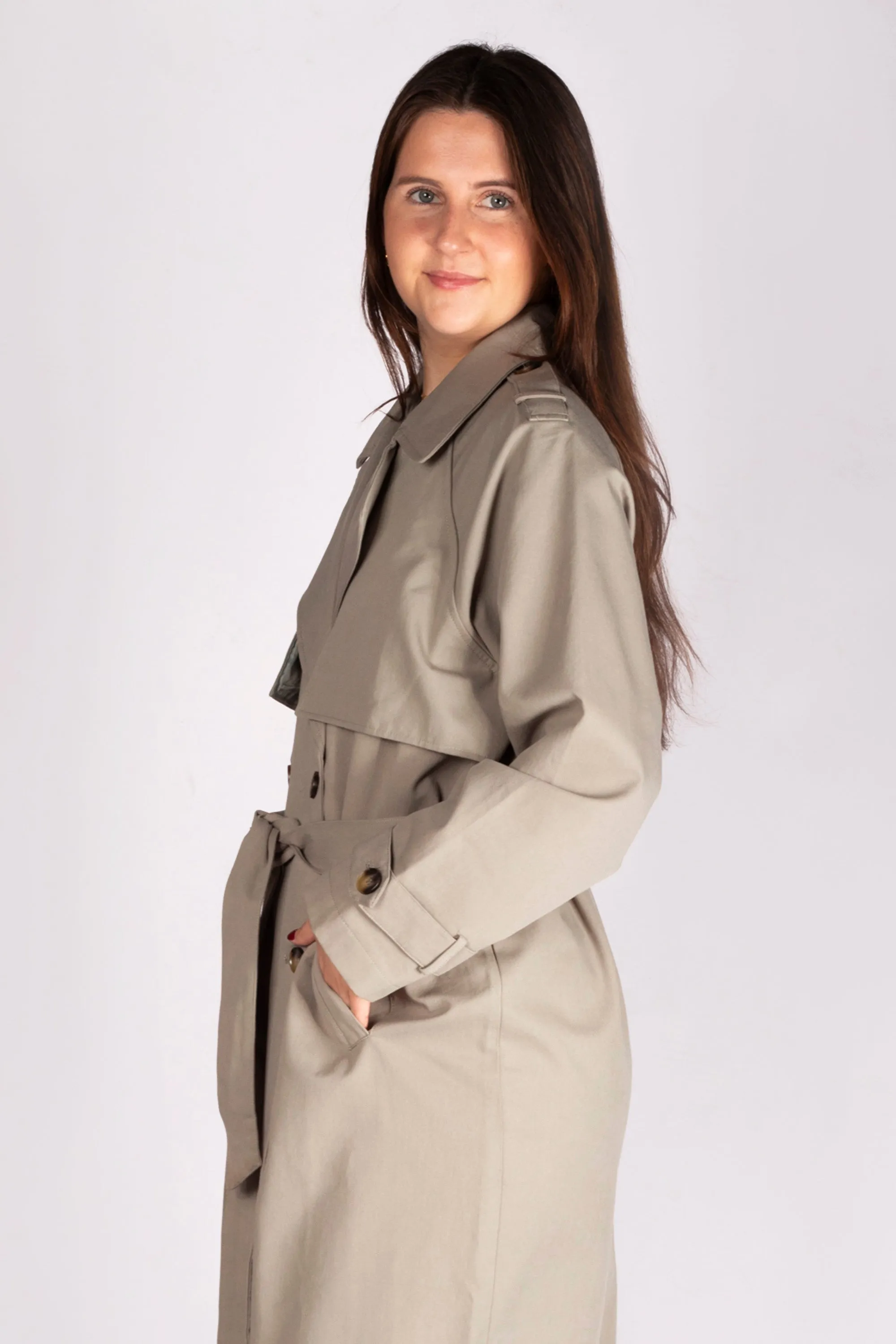 Olive Full Length Trench Coat - FINAL SALE