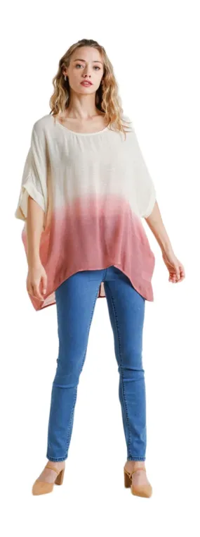 Ombre Dolman Sleeve Top