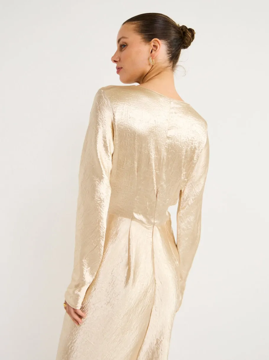 One Fell Swoop Gaea Gown in Buttermilk Gold