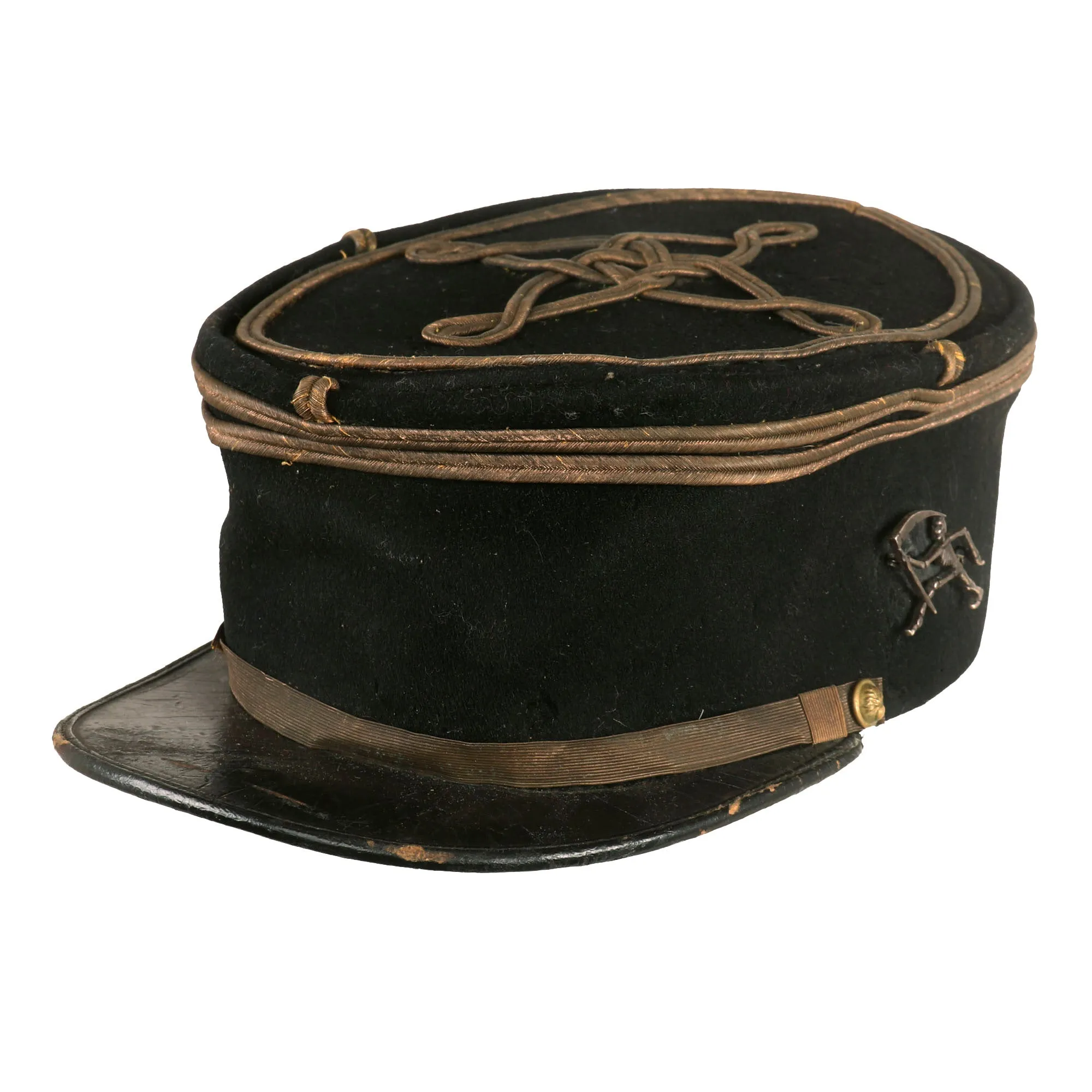 Original French WWI Escadrille SPA 94 Armée de l'Air French Air Service Pilot Officer’s Horizon Blue Uniform Set - Kepi with Grim Reaper Pin