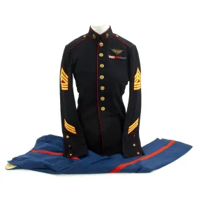 Original U.S. WWII USMC Marine Enlisted Pilot Named Blue Dress Uniform - Dated 1935