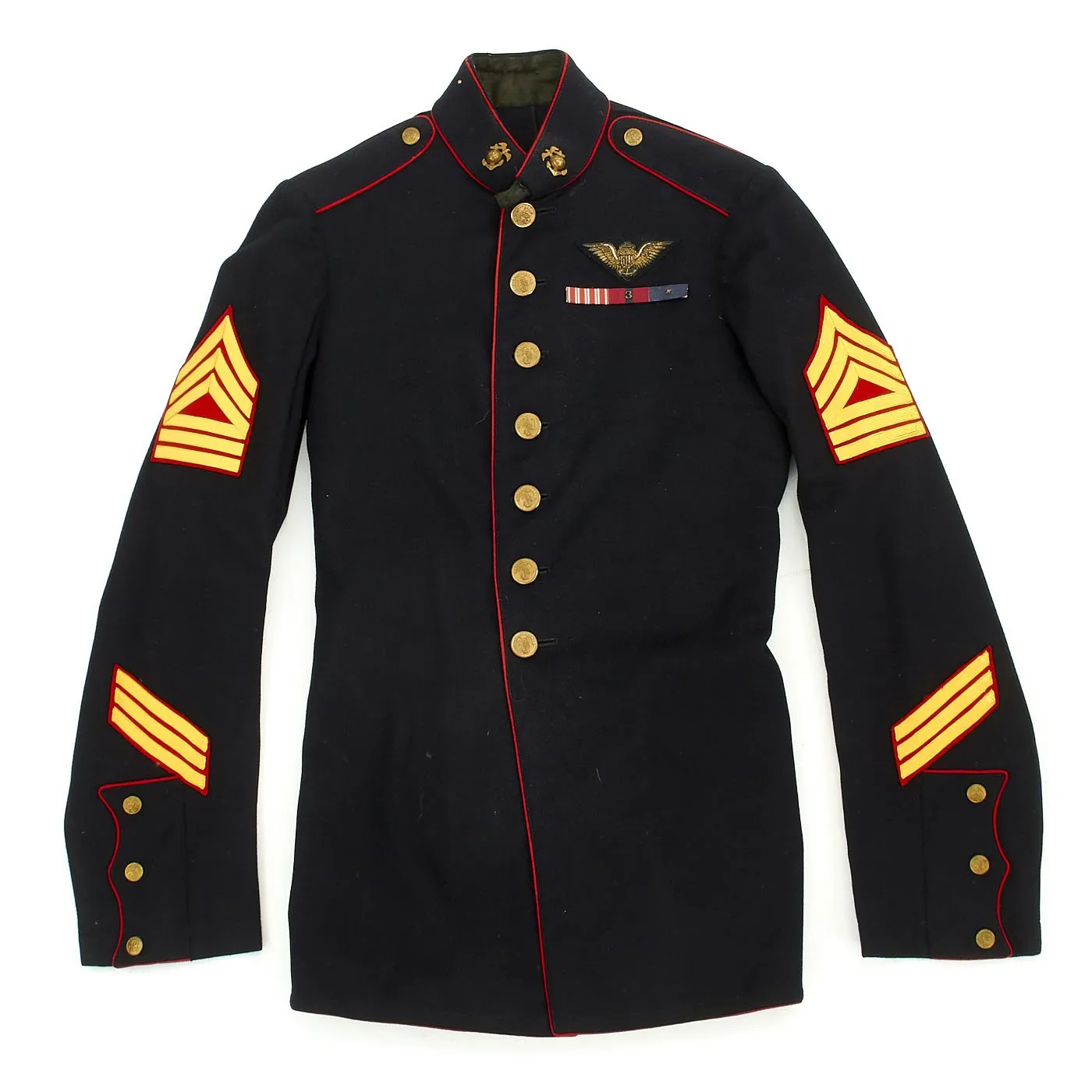 Original U.S. WWII USMC Marine Enlisted Pilot Named Blue Dress Uniform - Dated 1935