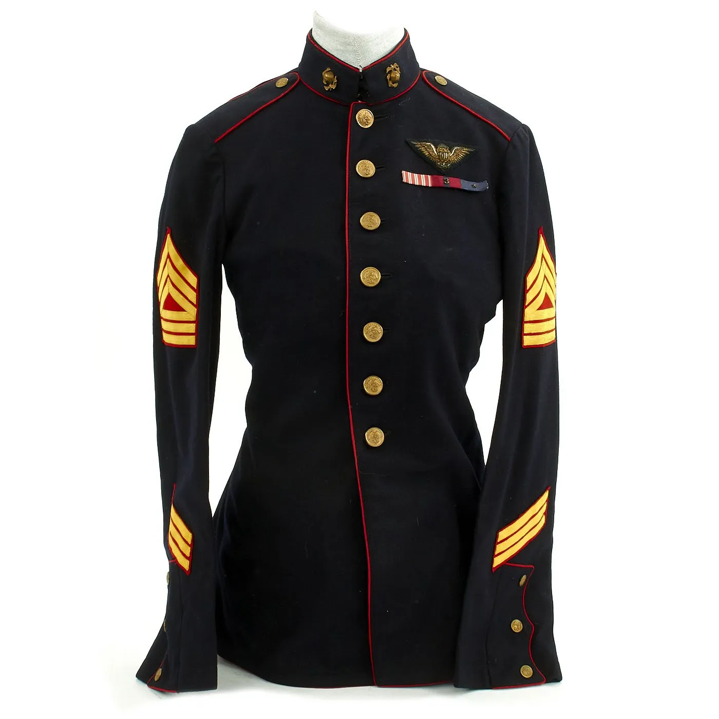 Original U.S. WWII USMC Marine Enlisted Pilot Named Blue Dress Uniform - Dated 1935