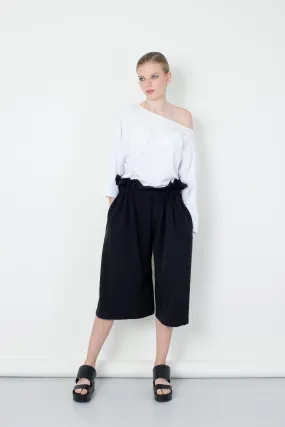 Paperbag Elastic Waistline  Culottes