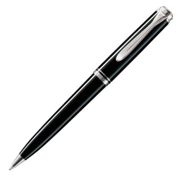 Pelikan Souveran K805 Ball Pen - Black with Silver Trim