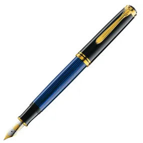 Pelikan Souveran M800 Fountain Pen - Blue with Gold Trim