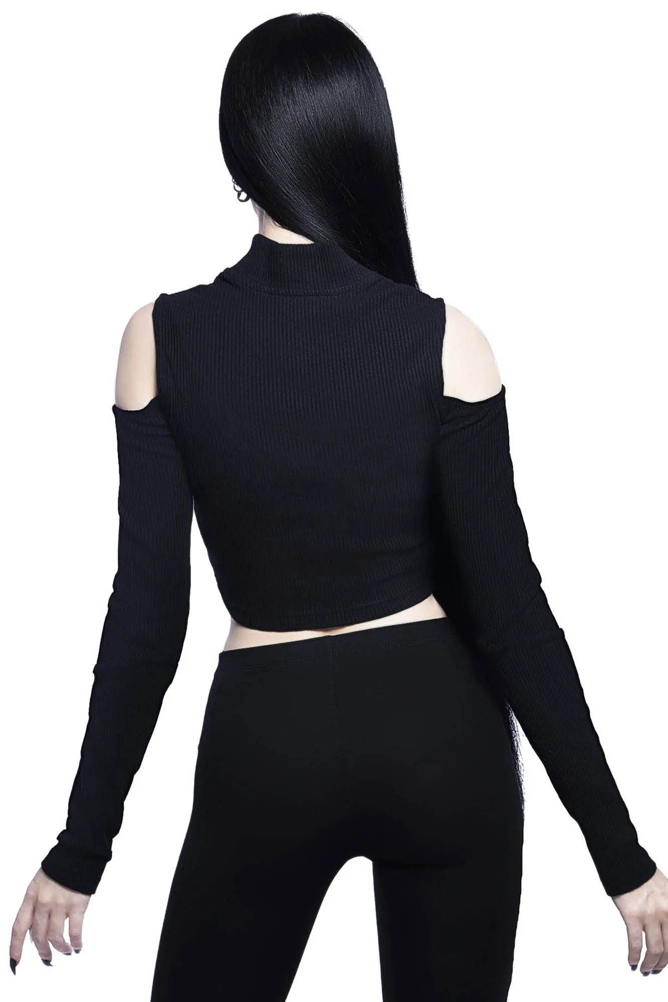 Phoebe Ribbed Top [BLACK]