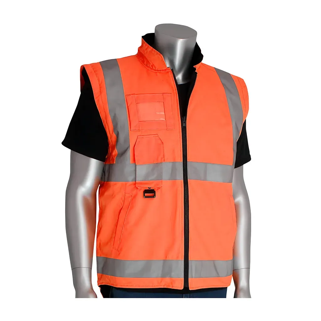 PIP 343-1756-OR/M ANSI Type R Class 3 7-in-1 All Conditions Coat with Inner Jacket and Vest Combination