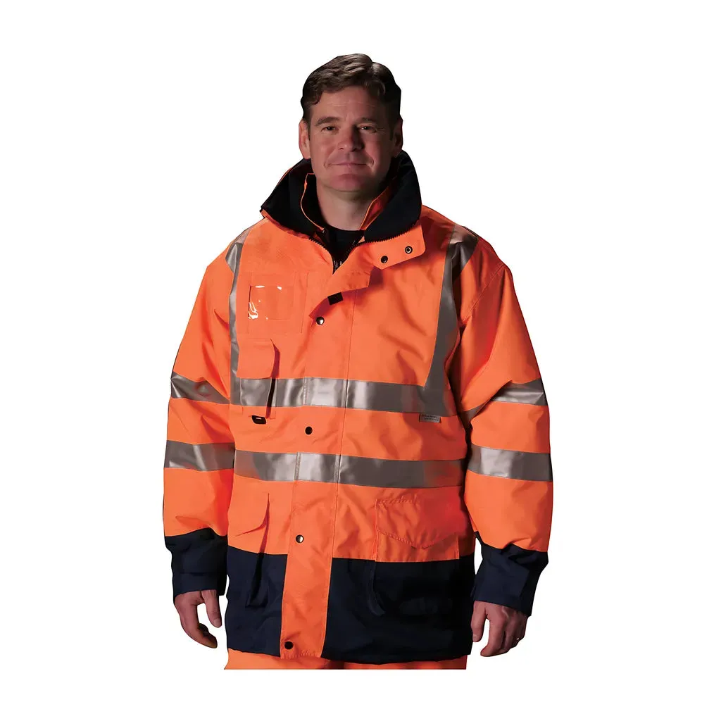 PIP 343-1756-OR/M ANSI Type R Class 3 7-in-1 All Conditions Coat with Inner Jacket and Vest Combination