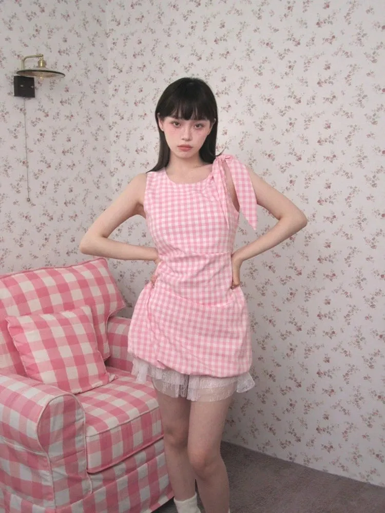 Plaid skirt and culottes【s0000007614】