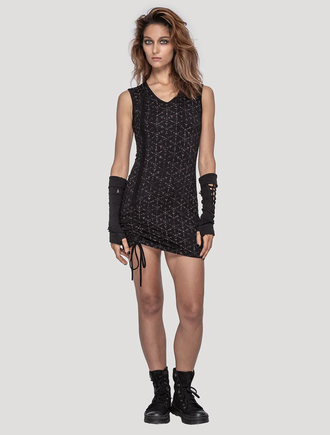 Polygon Sleeveless Mini Dress