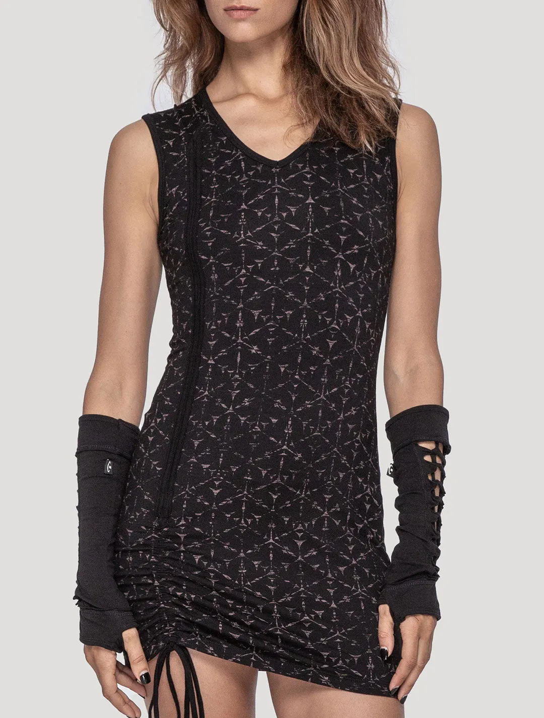 Polygon Sleeveless Mini Dress