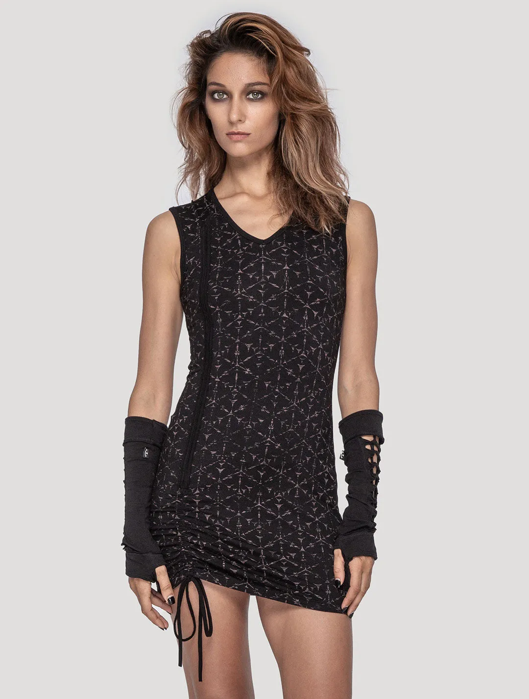 Polygon Sleeveless Mini Dress