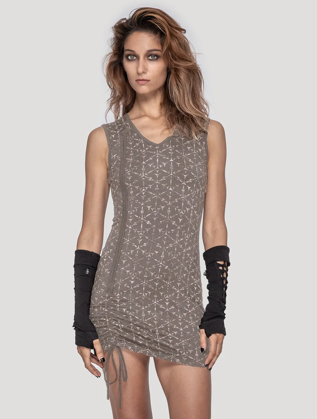 Polygon Sleeveless Mini Dress