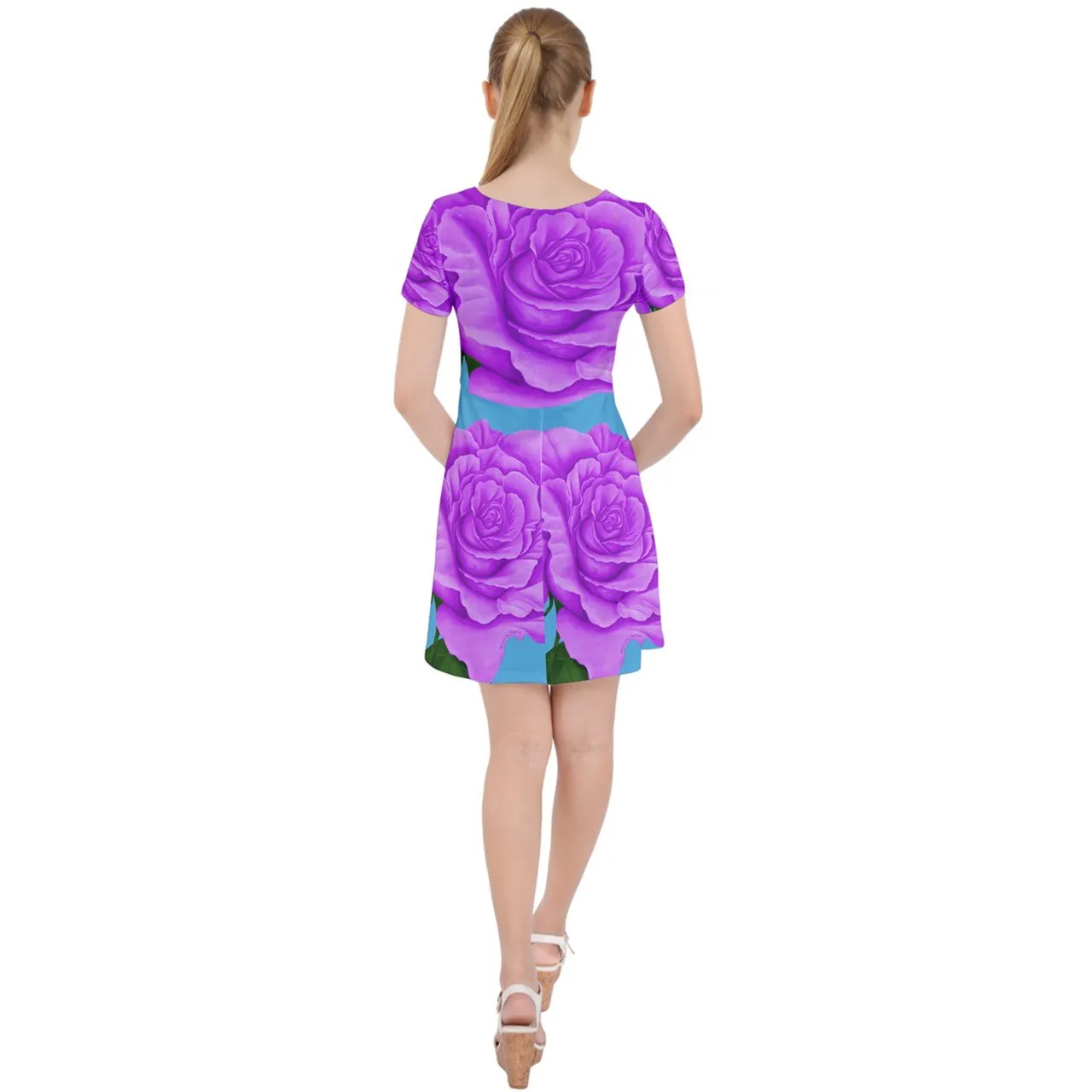 Purple Rose Dress Caught in a Web Dress