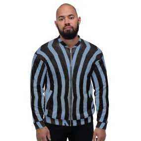 Recycled Unisex Bomber Jacket - Blue Zebra - Men