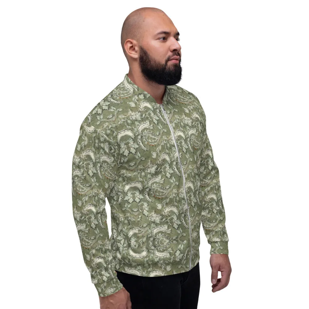 Recycled Unisex Bomber Jacket - Floral Paisley - Men