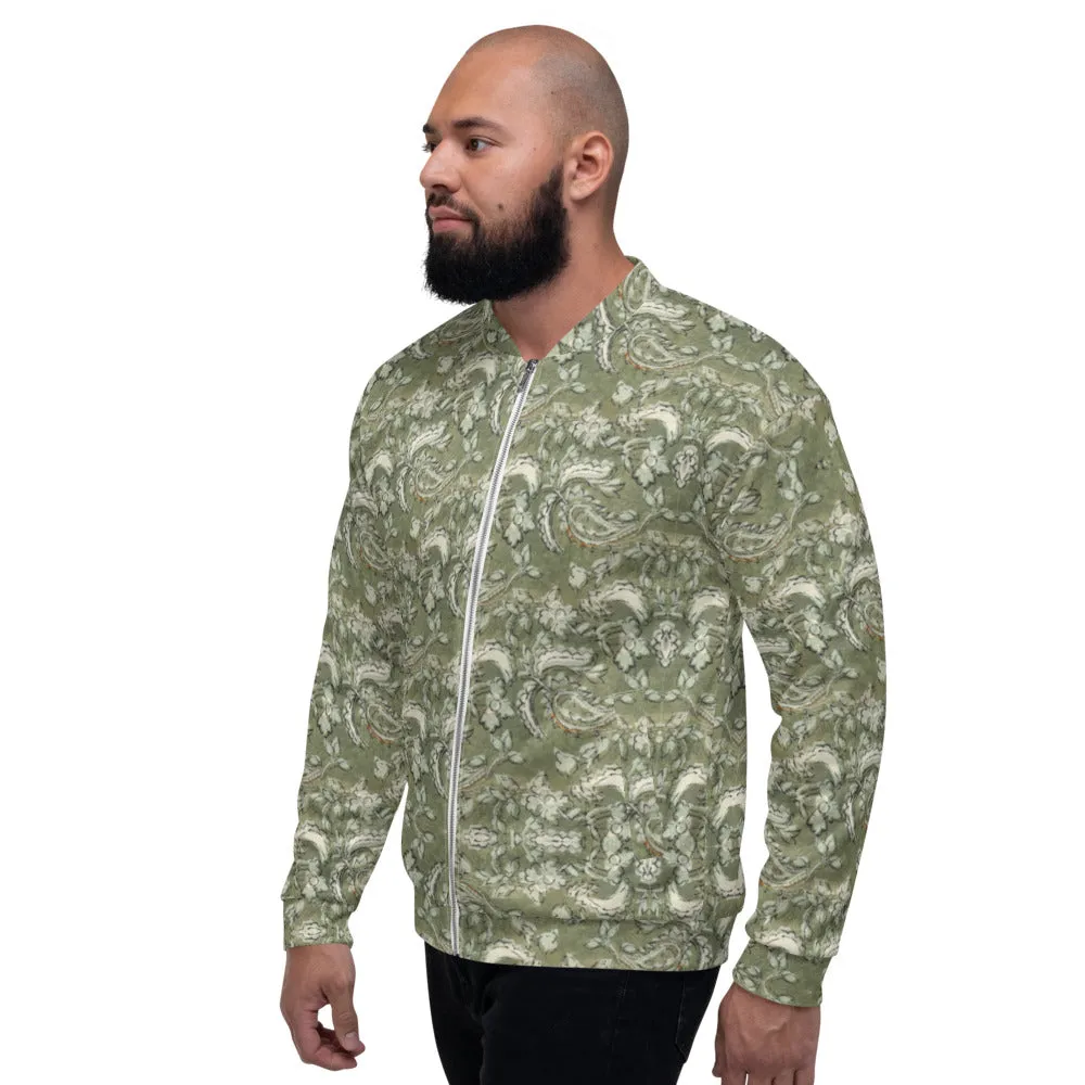 Recycled Unisex Bomber Jacket - Floral Paisley - Men