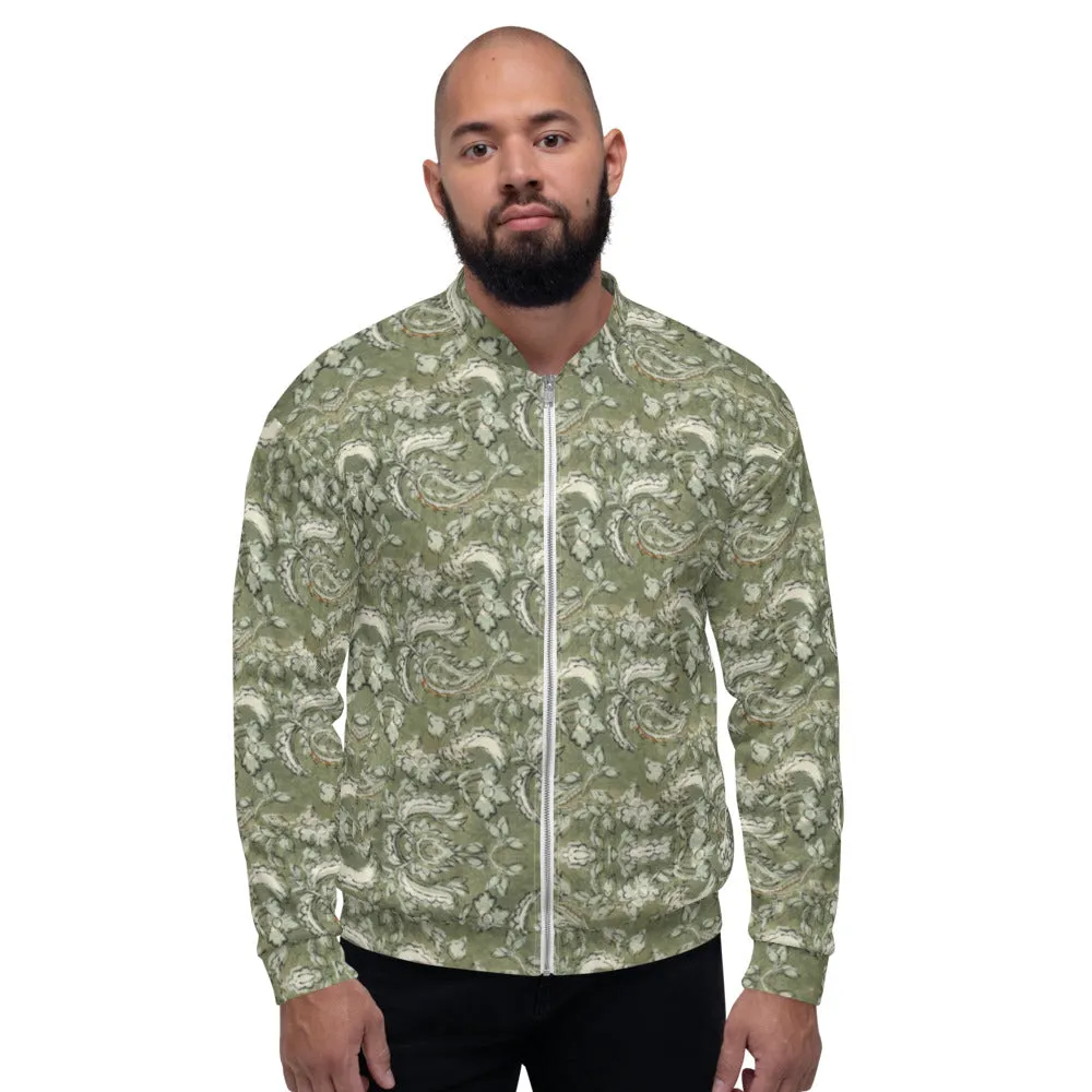 Recycled Unisex Bomber Jacket - Floral Paisley - Men