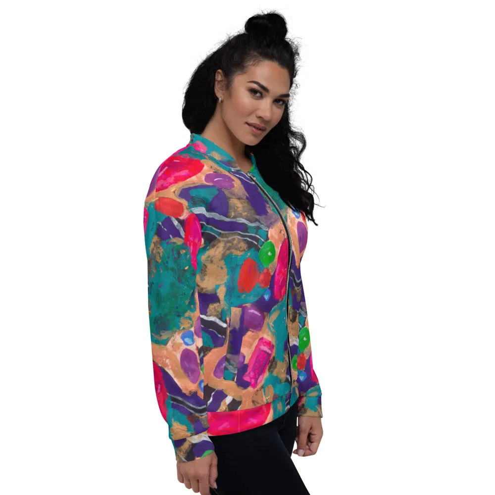 Recycled Unisex Bomber Jacket - Jelly Bean - Women