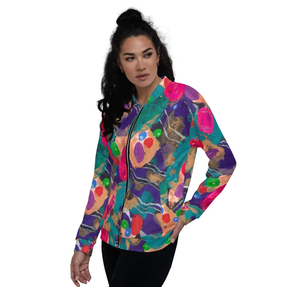 Recycled Unisex Bomber Jacket - Jelly Bean - Women