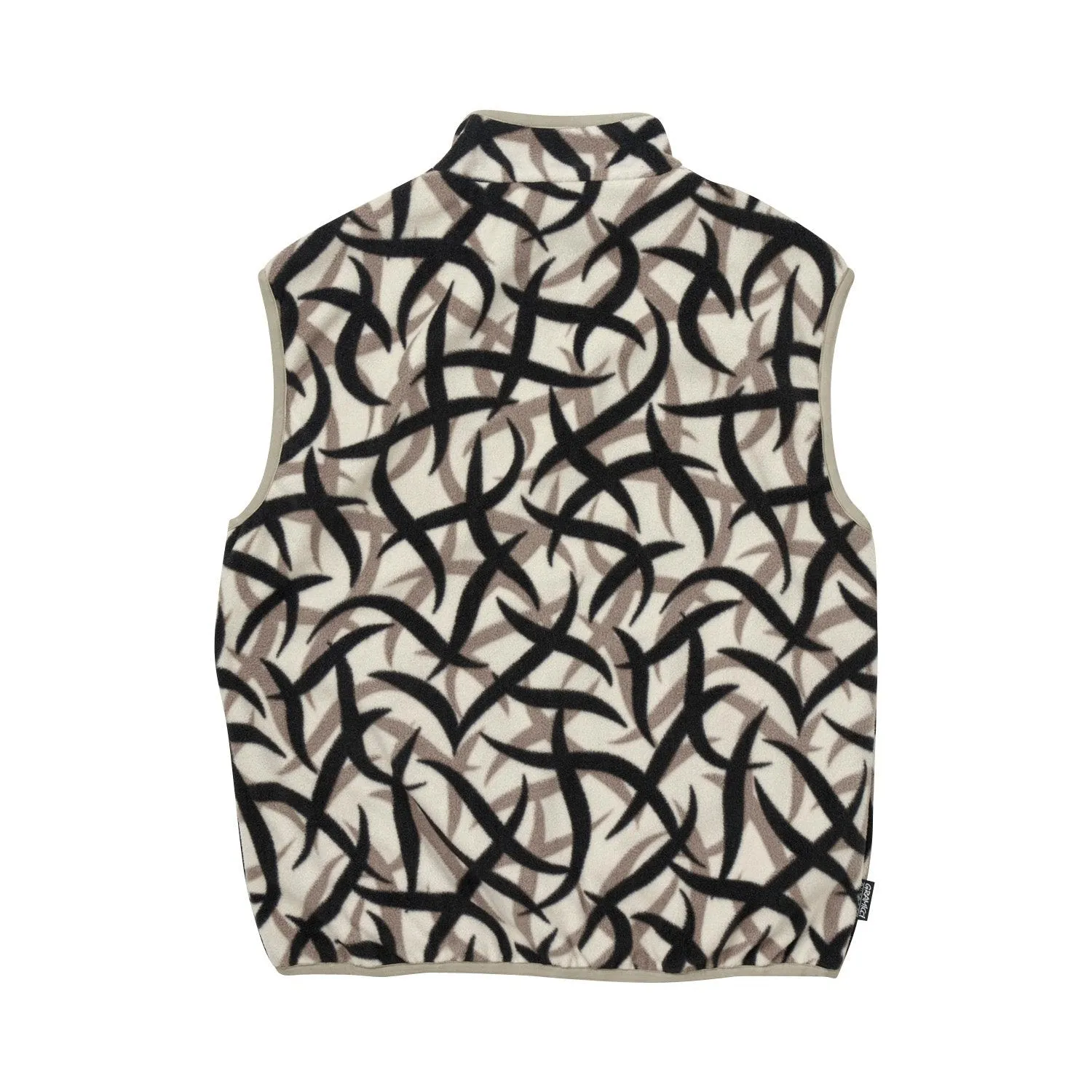 REVERSIBLE FLEECE VEST TRIBAL SNOW