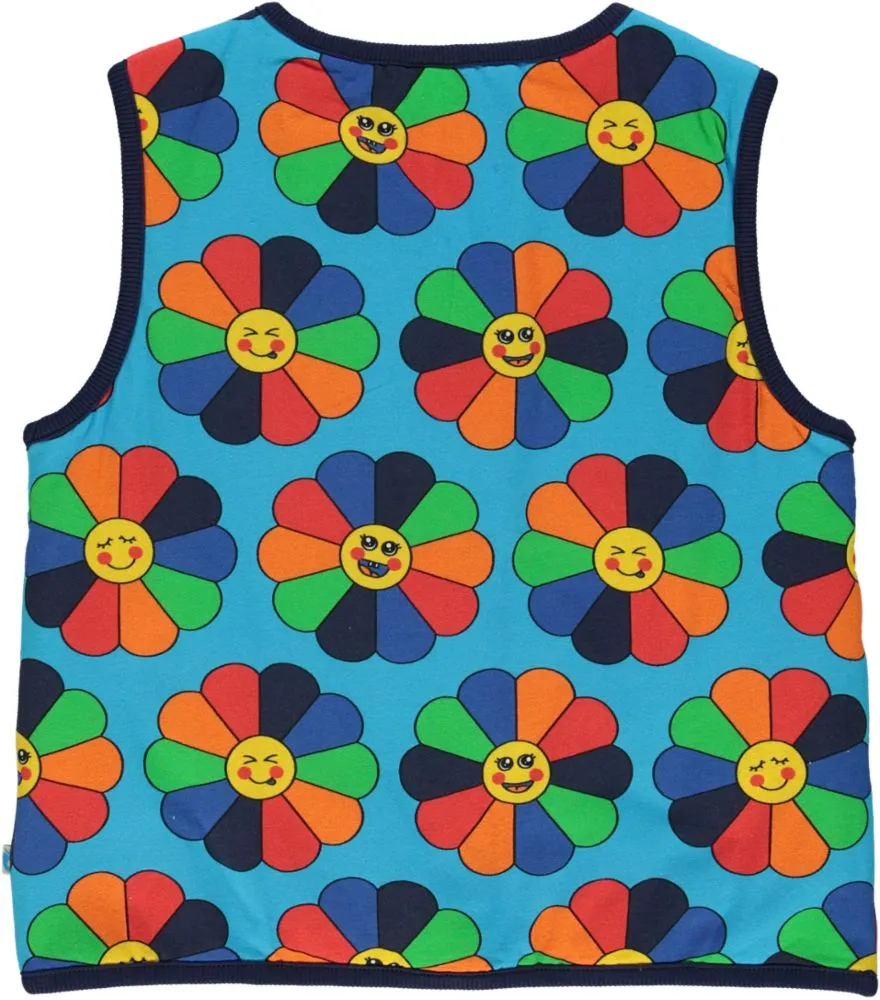 Reversible padded vest Flower