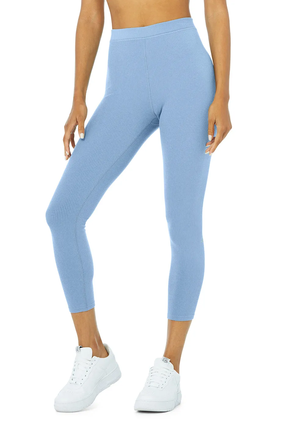 Ribbed High-Waist 7/8 Blissful Legging - Blue Skies