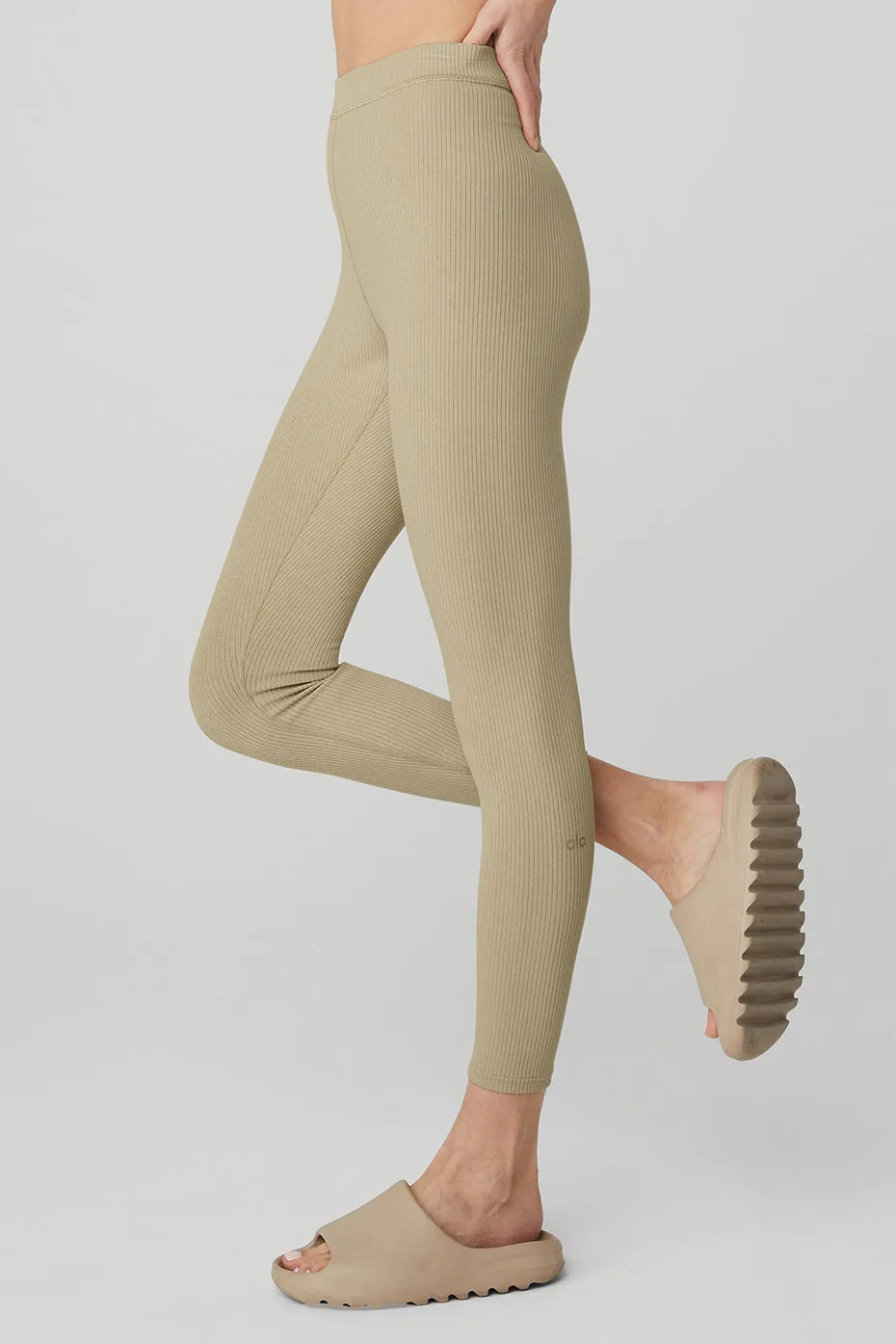 Ribbed High-Waist 7/8 Blissful Legging - California Sand