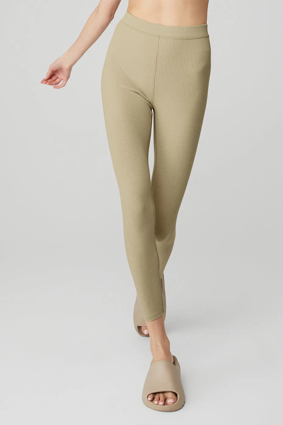 Ribbed High-Waist 7/8 Blissful Legging - California Sand