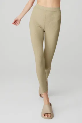 Ribbed High-Waist 7/8 Blissful Legging - California Sand