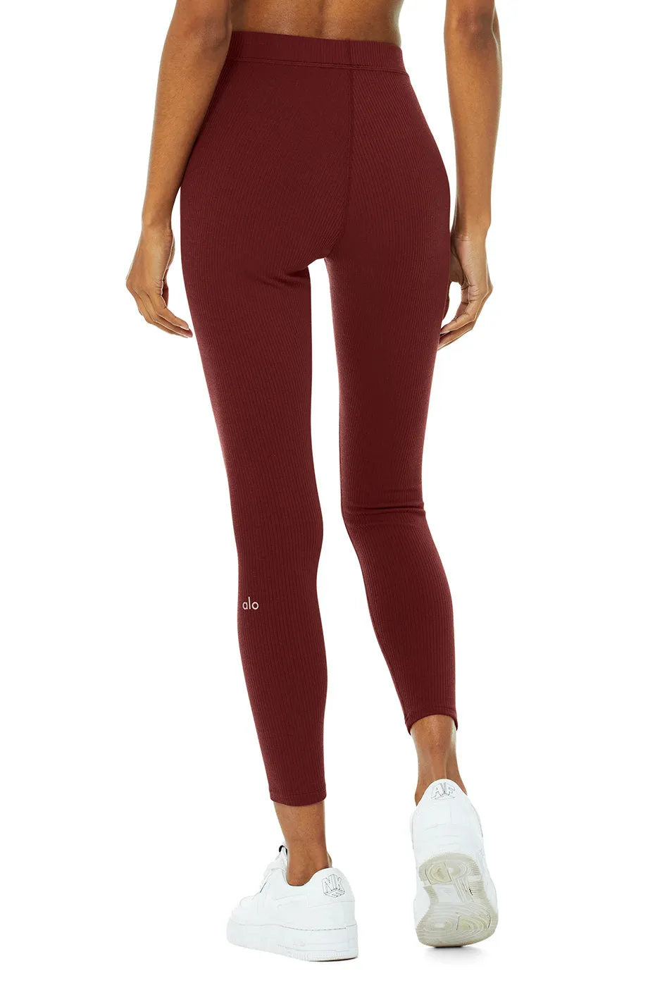 Ribbed High-Waist 7/8 Blissful Legging - Cranberry