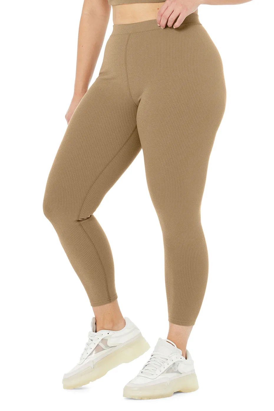 Ribbed High-Waist 7/8 Blissful Legging - Gravel