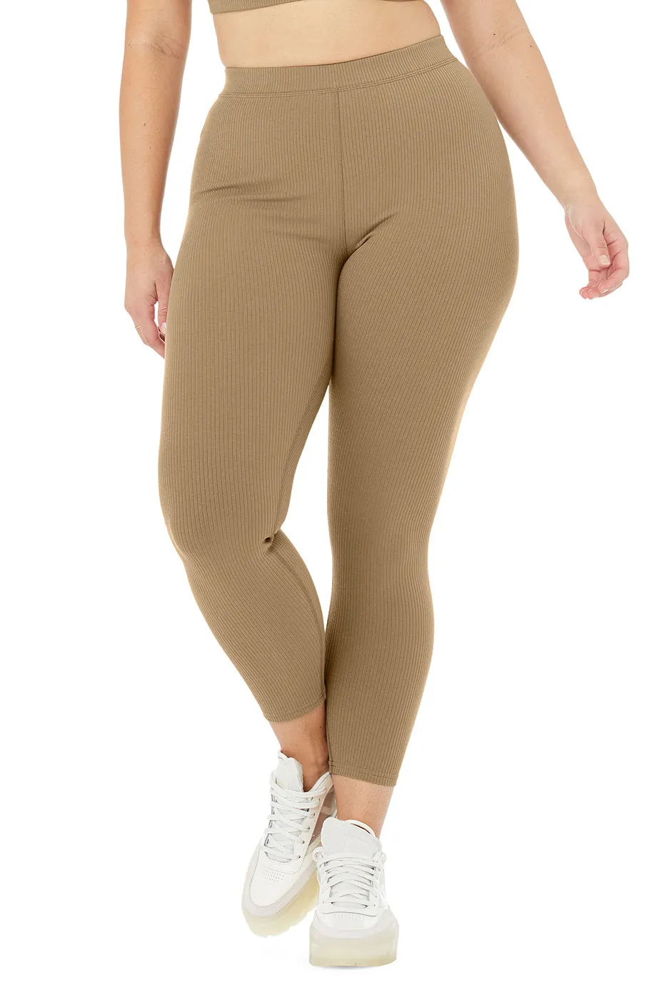 Ribbed High-Waist 7/8 Blissful Legging - Gravel