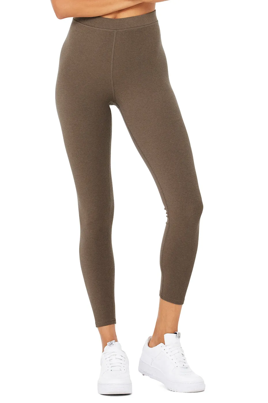 Ribbed High-Waist 7/8 Blissful Legging - Hot Cocoa