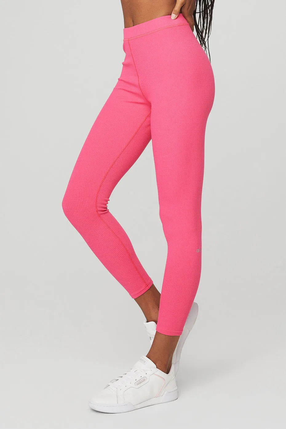 Ribbed High-Waist 7/8 Blissful Legging - Pink Fuchsia