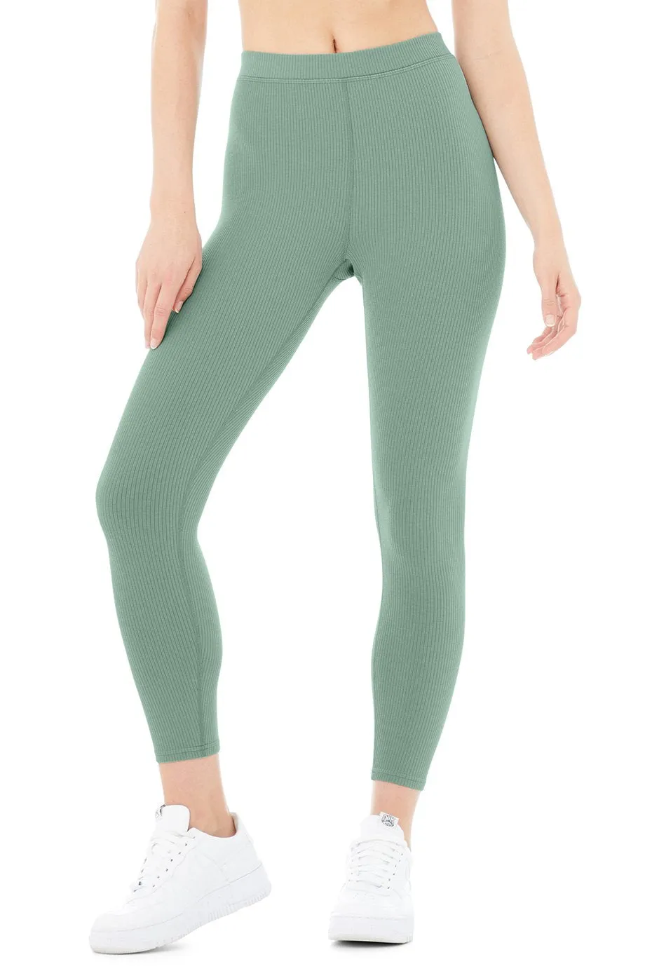 Ribbed High-Waist 7/8 Blissful Legging - Soft Seagrass