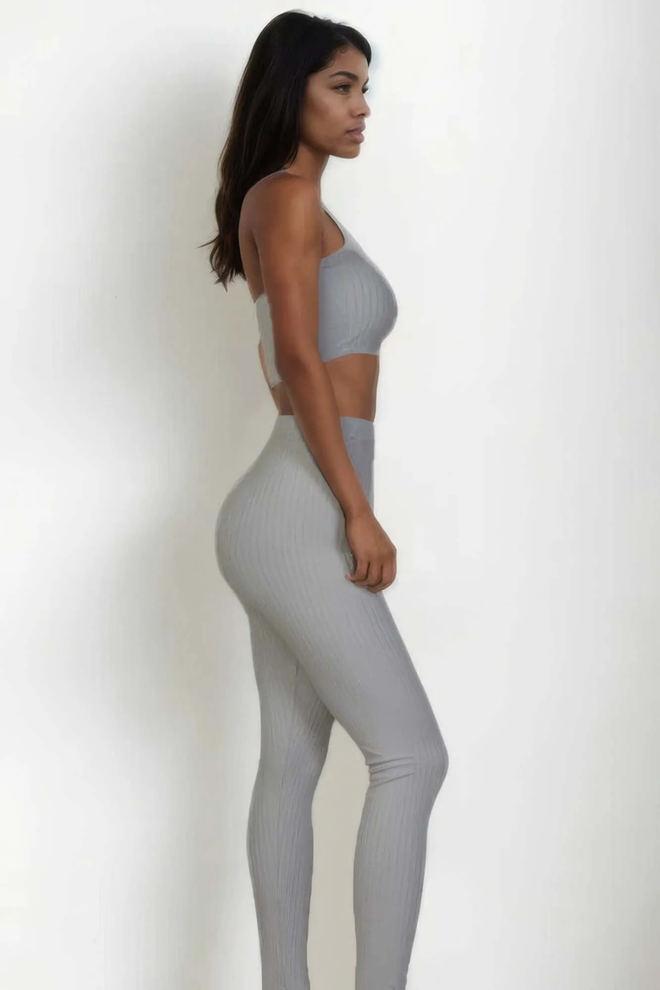 Ribbed Tube Top & Leggings Outfit Set